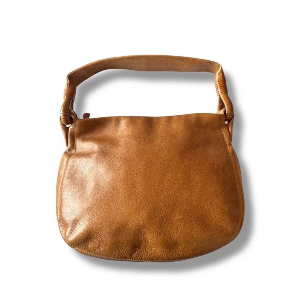 Derek Alexander Vintage Leather Hobo Bag Purse British Tan Brown Boho Large VTG